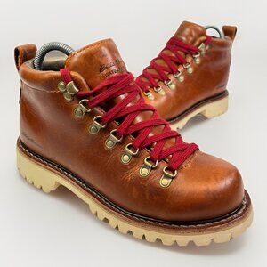 Eddie Bauer K-6 Waterproof Hiking Boots Womens sz 7 Brown Leather Mountaineering